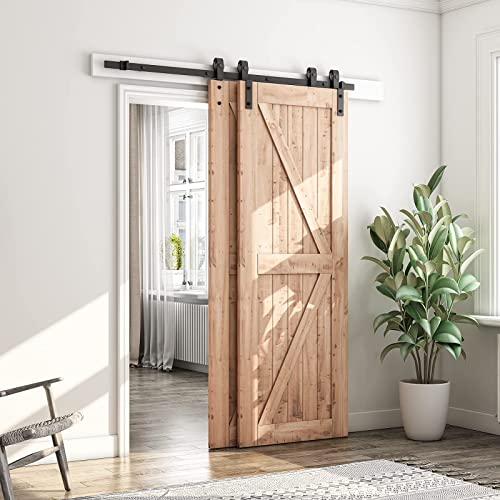6.6 Feet Bypass Sliding Barn Door Hardware Kit U279