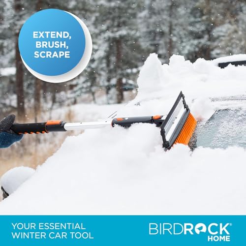 Extendable Snow Brush with Detachable Ice Scraper O130