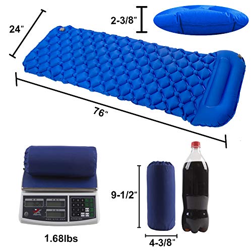 Inflatable Camping Sleeping Pad with Pillow V463552
