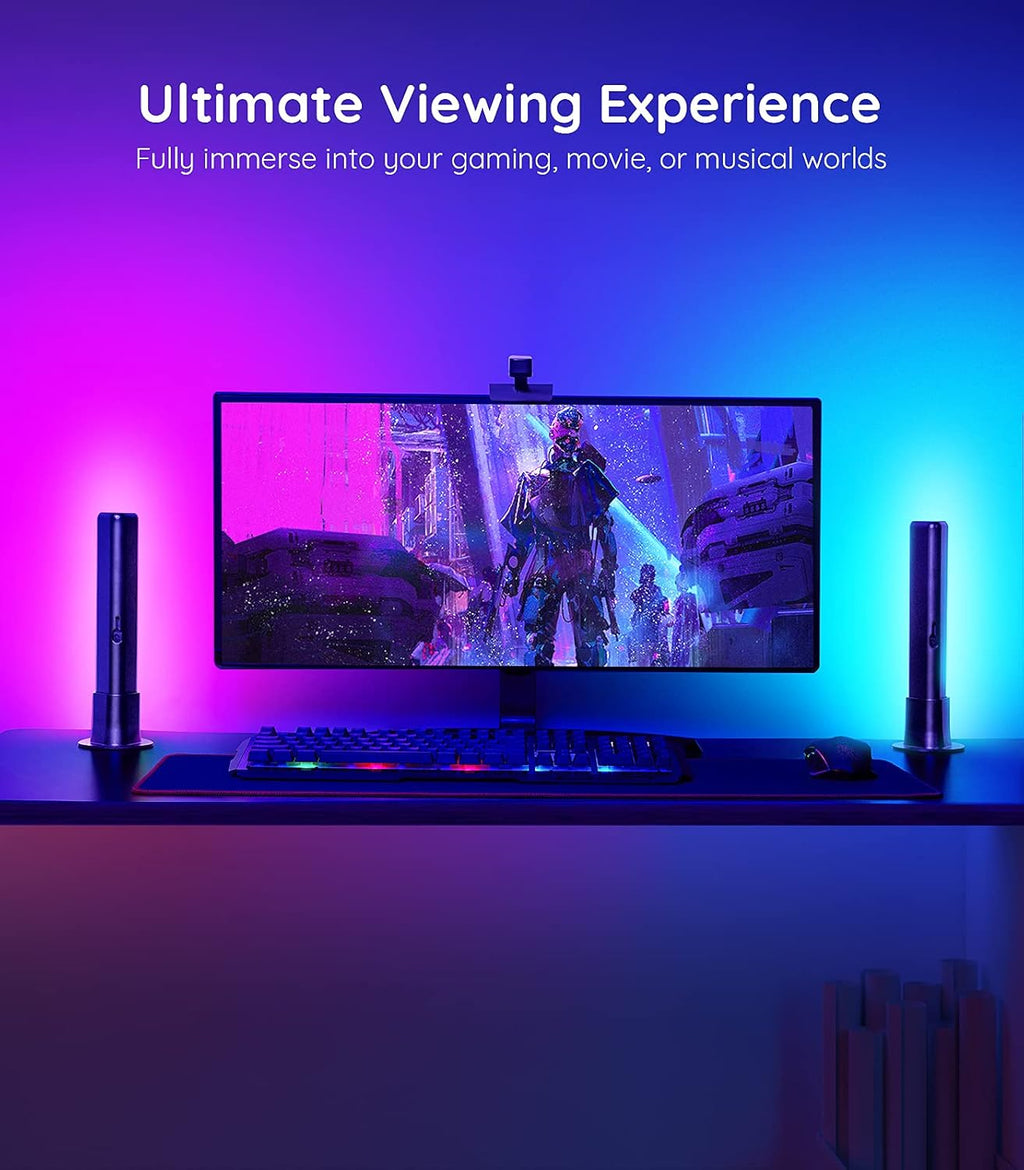 RGBIC LED Light Bars with Camera for Gaming, PC, TV L4210
