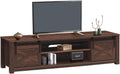 Brown Wooden TV Stand with Storage Cabinet & Sliding Barn Doors M4462