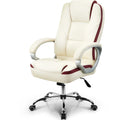 Ivory Ergonomic High Back Leather Office Chair B731