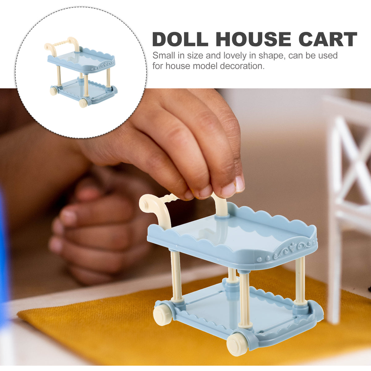 Tabletop Miniature Kitchen Cart Dollies B221431