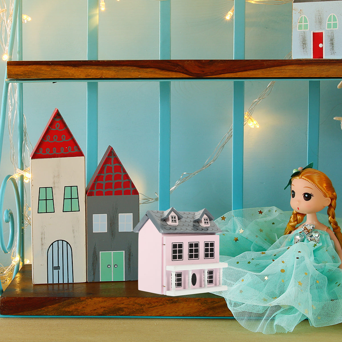 Miniature Wooden Doll House Villa H8558