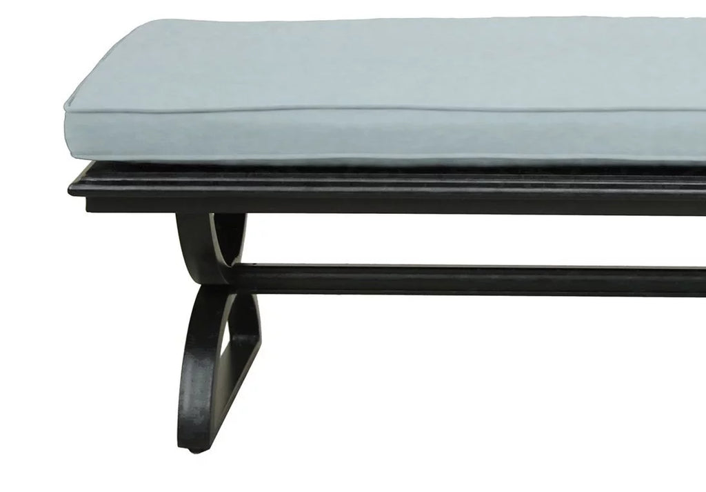Aluminum Outdoor Dining Bench with Cushion O52287