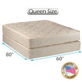 Queen Gentle Firm 2-Sided Mattress Set with Bed Frame G120