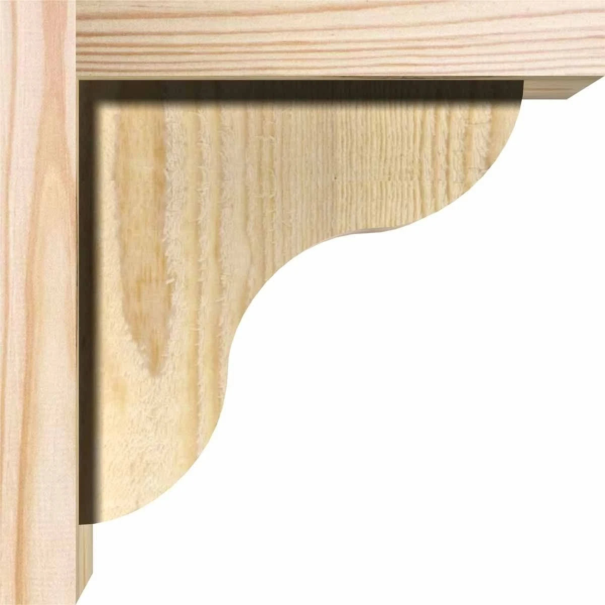 Carmel Rough Sawn Corbel w/Backplate, Douglas Fir H825