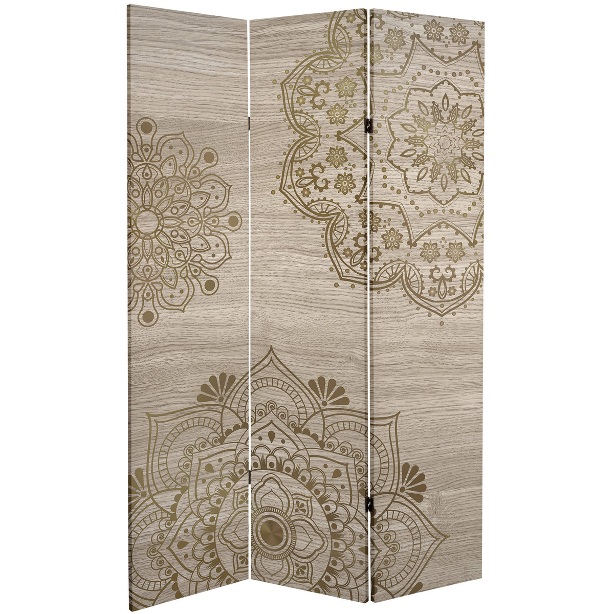 6 ft. Tall Double Sided Mandala Canvas Room Divider S42881