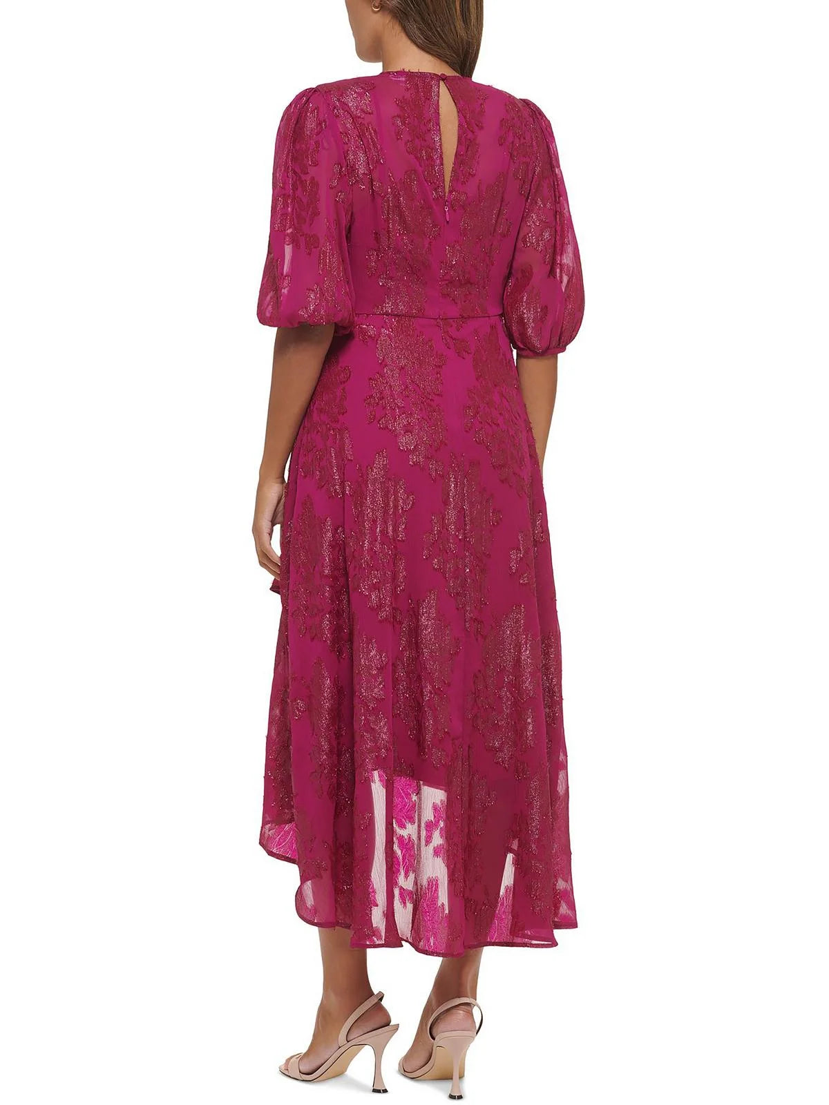 Petites Chiffon Midi Cocktail Dress P37100