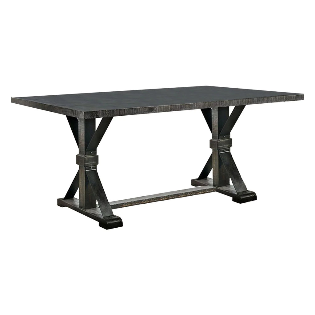 Antique Black Dining Table With Trestle Base G73862