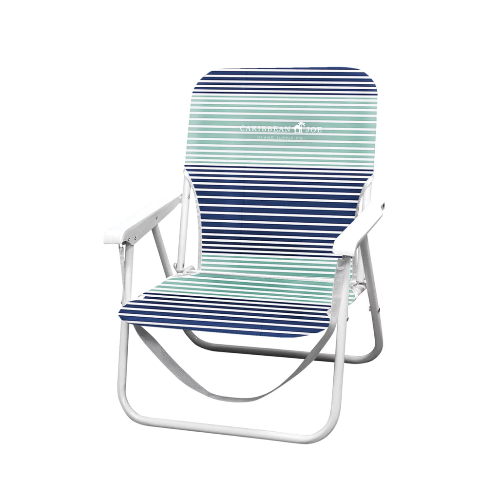 Folding Beach Chair Blue Stripes Z987
