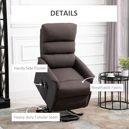 Black Fabric Power Lift Recliner Chair with Remote Control A193550