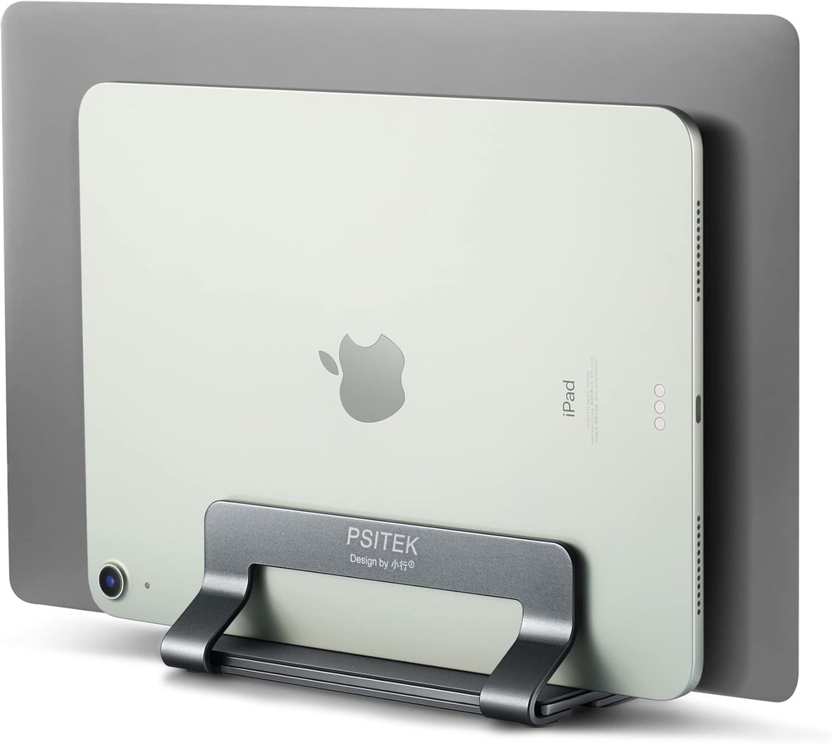 Vertical Laptop Stand Dock Holder, Adjustable Width, Aluminum Alloy, Pack of 2 O49265