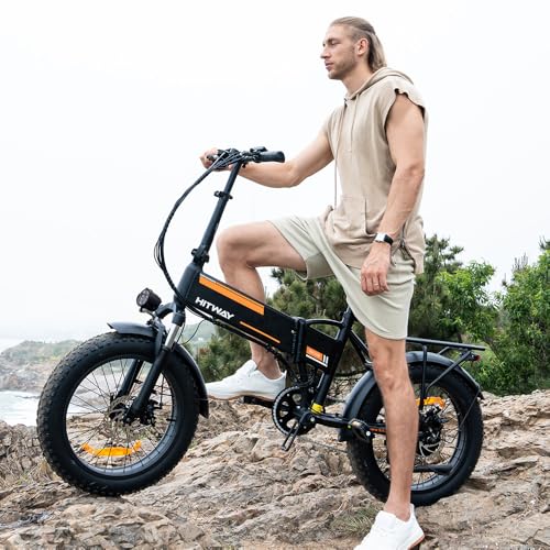 20" x4.0 Fat Tire Foldable Electric Bicycle with 750W Motor, 48V 12AH Removable Battery, 7 Gears C696909