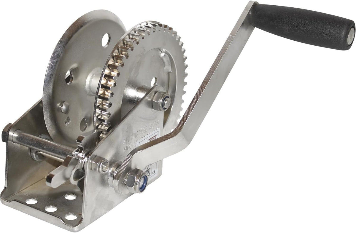 Single Speed Stainless Steel Hand Winch with Manual Brake J792