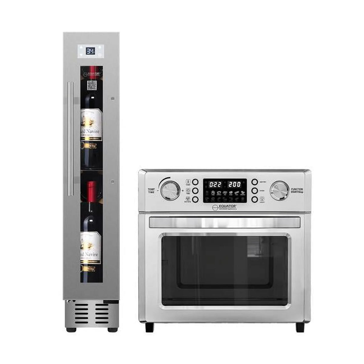 5-in-1 Air Fryer + 9-Bottle Wine Refrigerator Cooking Bundle V249110