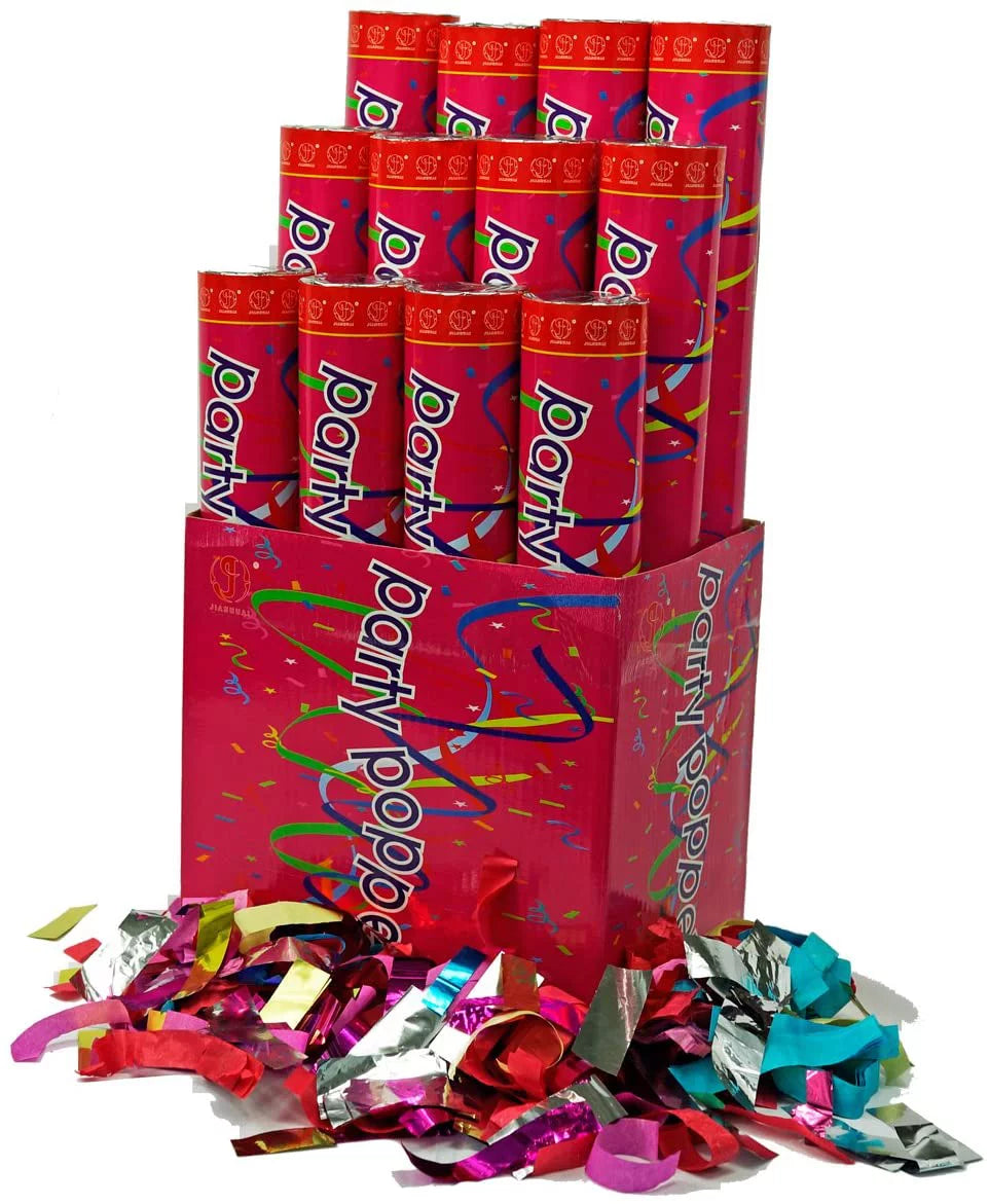 12 Pack 12 Inch Confetti Cannons Party Poppers X80072