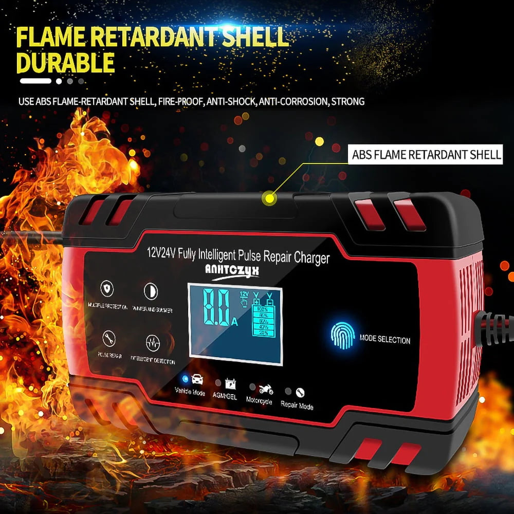 12V/8A 24V/4A Automatic Smart Battery Charger/Maintainer with LCD Display H622