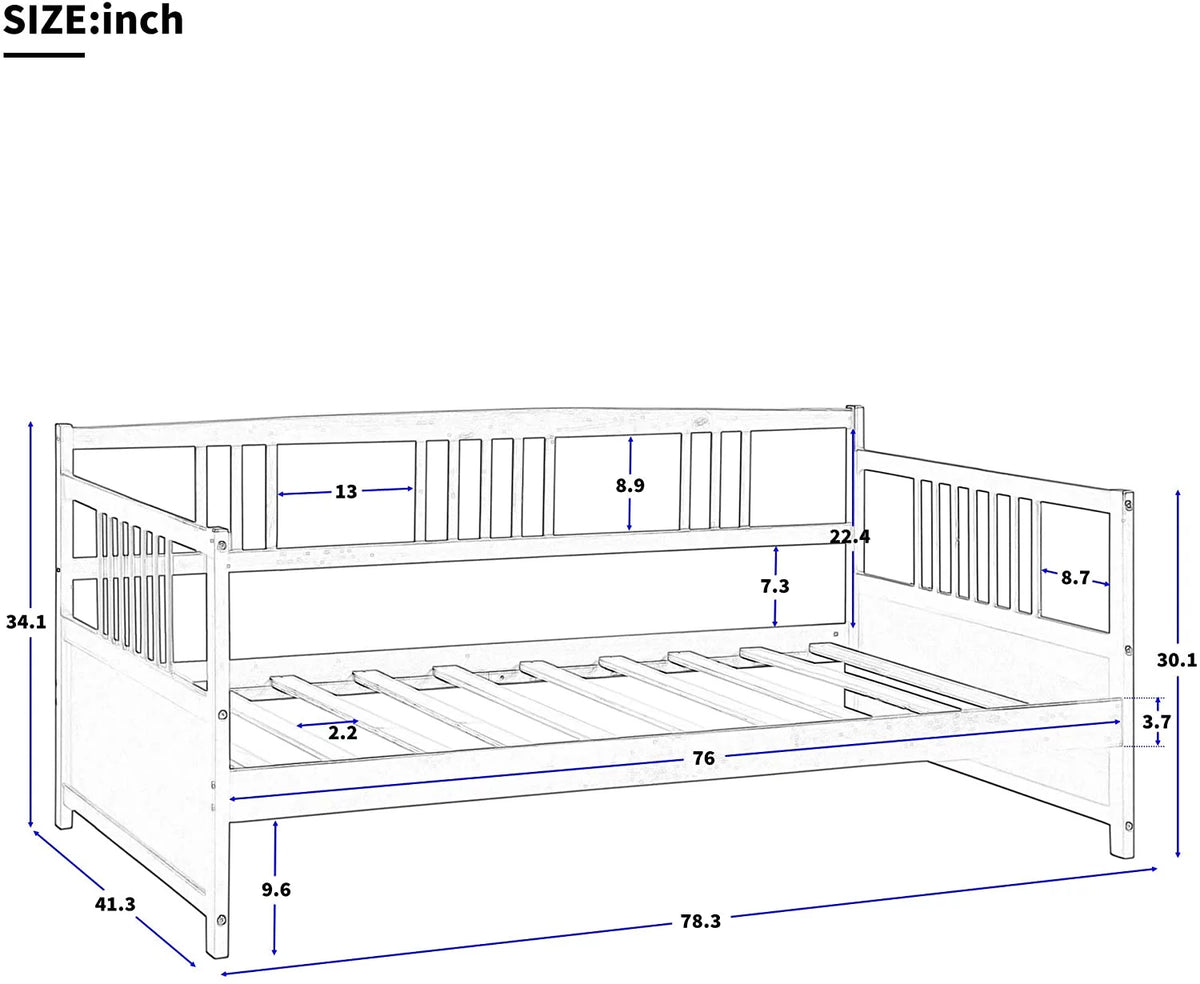Solid Wood Twin Size Daybed M917686