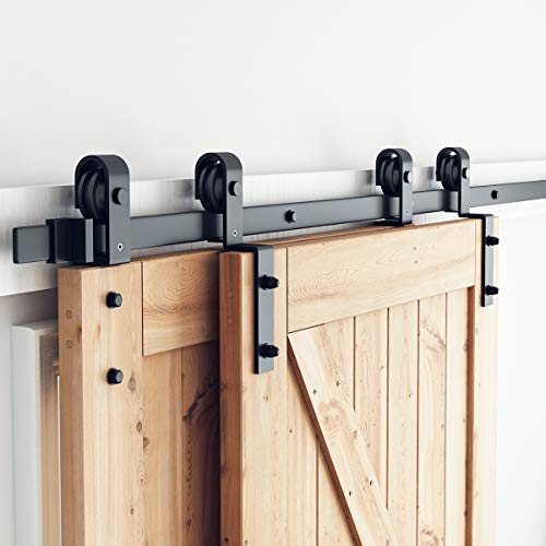 6.6 Feet Bypass Sliding Barn Door Hardware Kit U279