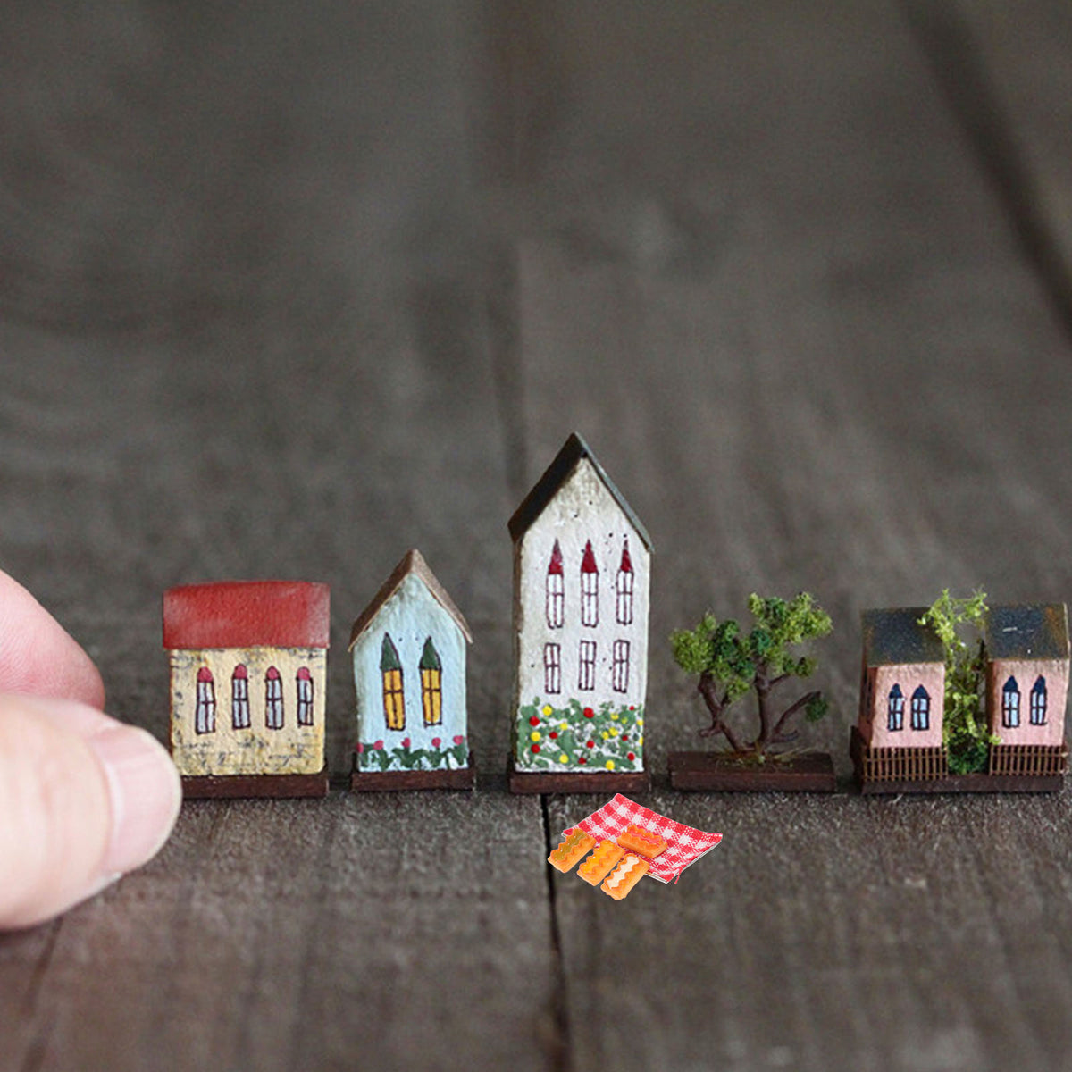 5 Pcs Miniature Decorative Cookies Biscuits Models Toy K797