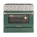 36 Propane Gas Dual Fuel Range with 4 Burners in Green Q9241