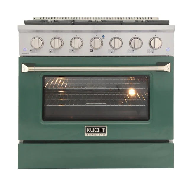 36 Propane Gas Dual Fuel Range with 4 Burners in Green Q9241