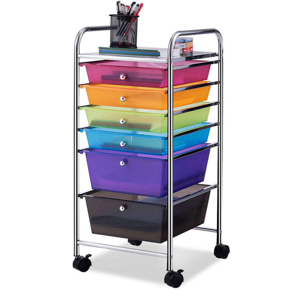 6 Drawer Rolling Storage Cart J3241