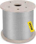 304 Stainless Steel Cable 1/4 Inch 7 X 19 Steel Wire Rope 200Feet M5616