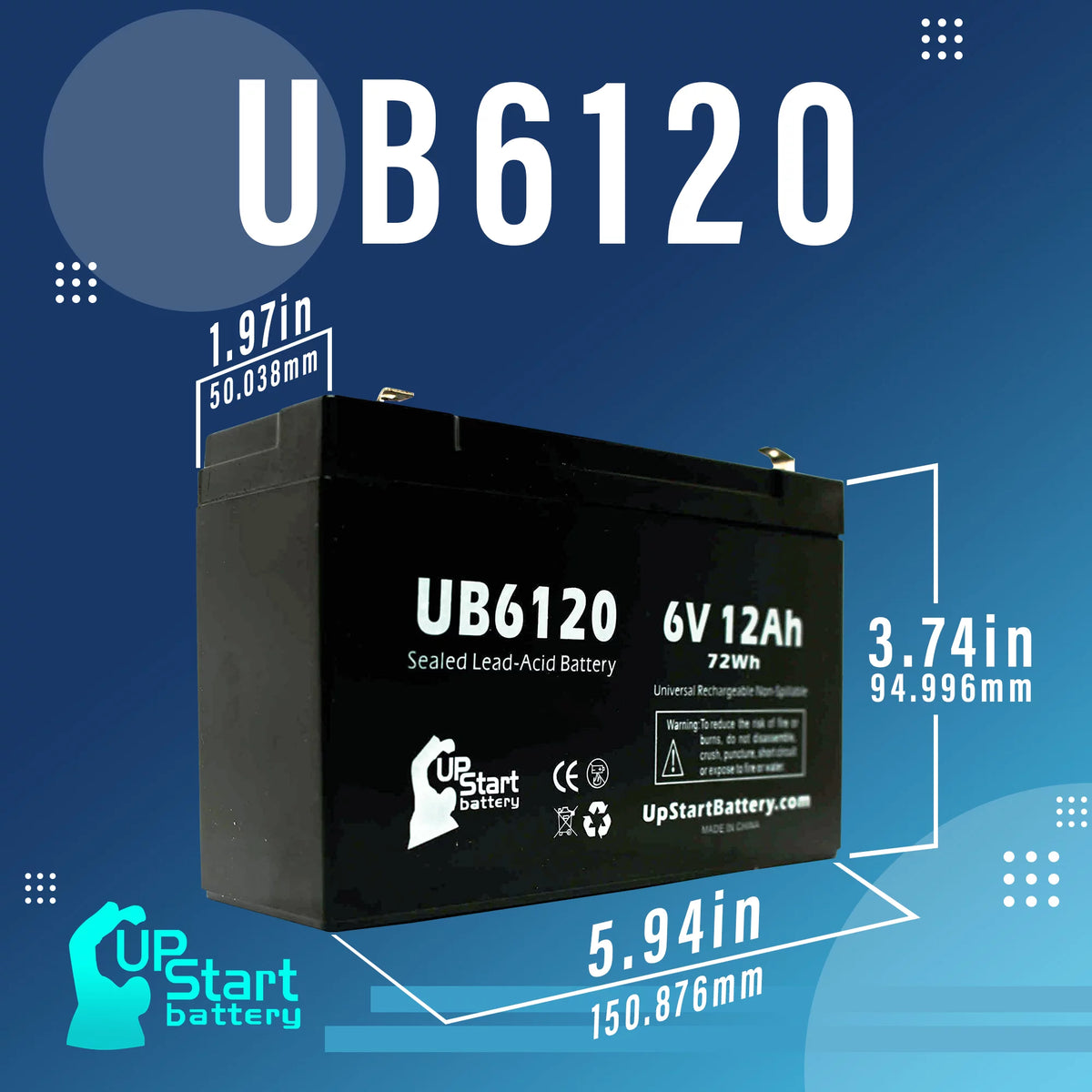 6V 12Ah Sealed Lead Acid Battery D574903