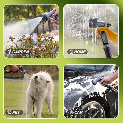 Black 50FT Flexible Water Hose with 10 Function Sprayer P835503
