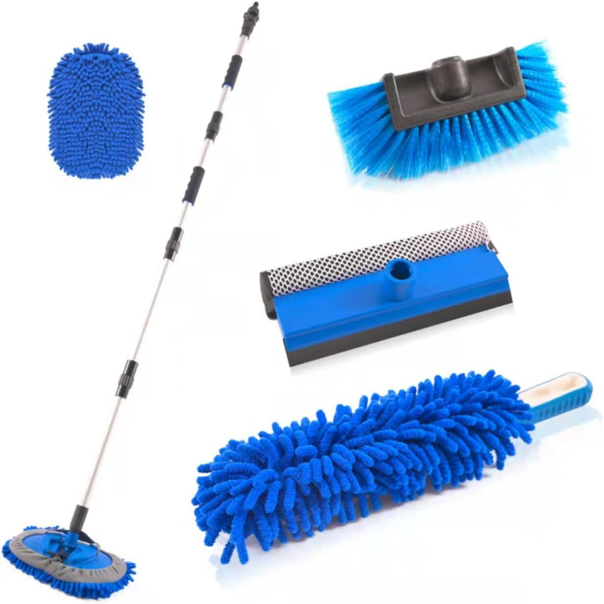 12" Yellow Car Wash Brush with Long Handle, Pack of 2 N24762