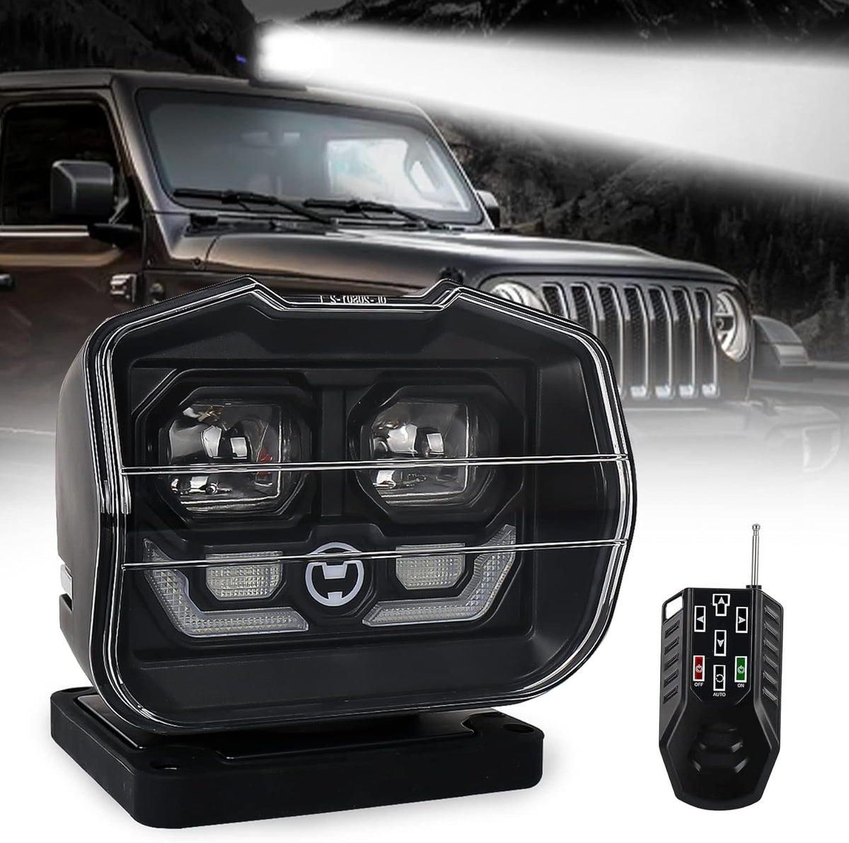 60W LED Searchlight with Magnetic Base and Permanent Mount S54363