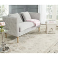 Grey Tufted Settee With Pillows U898878