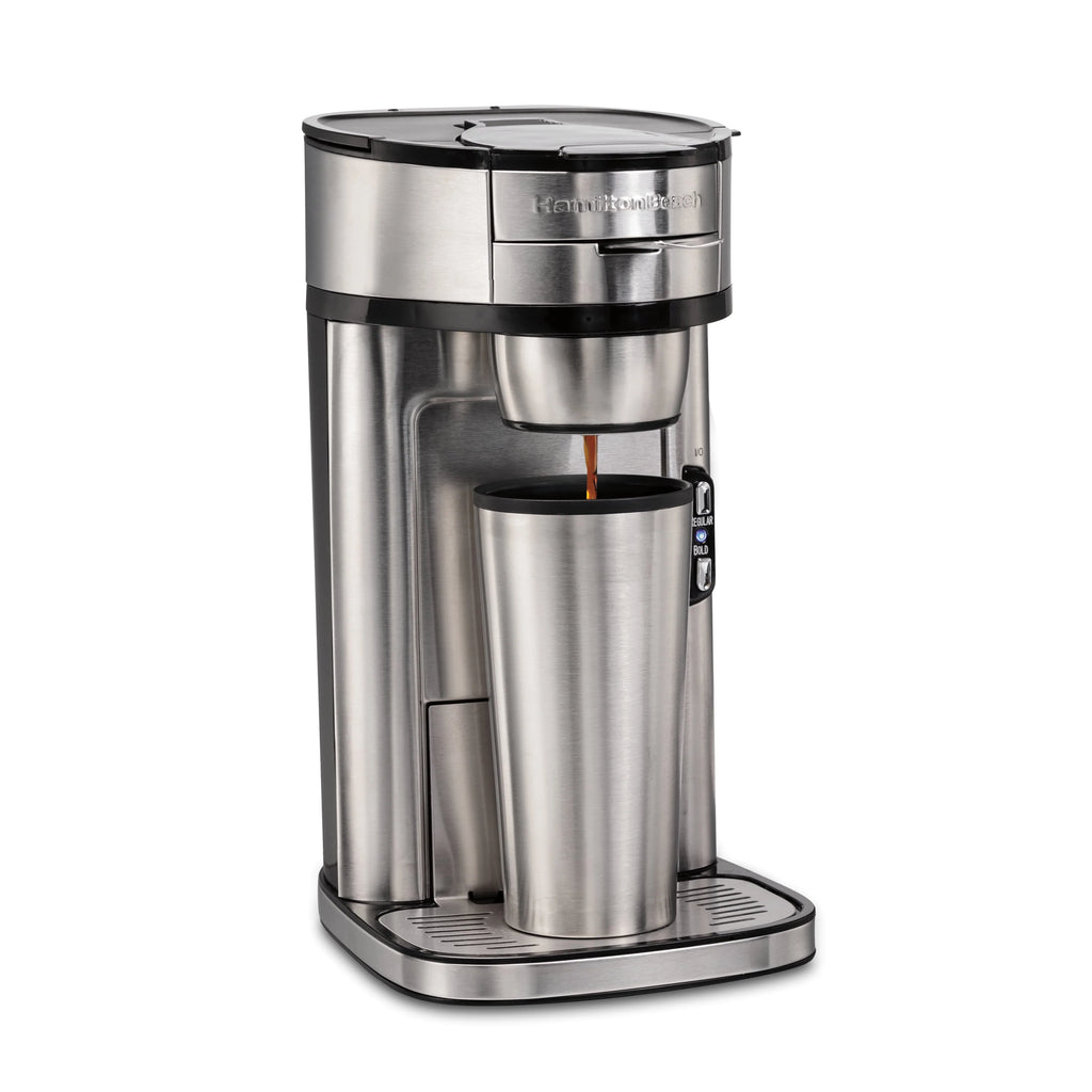 Single-Serve Coffee Maker, 14 oz., Stainless Steel G837