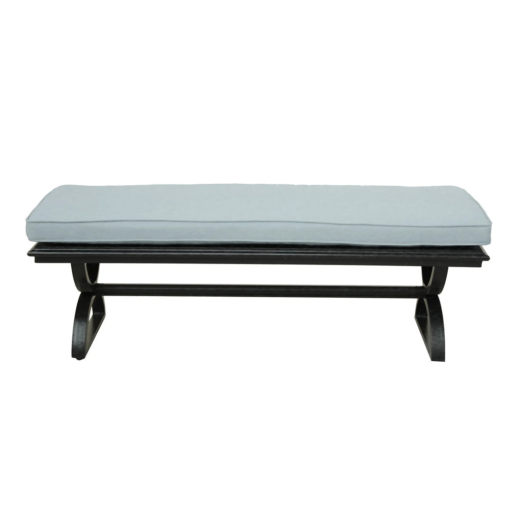 Aluminum Outdoor Dining Bench with Cushion O52287
