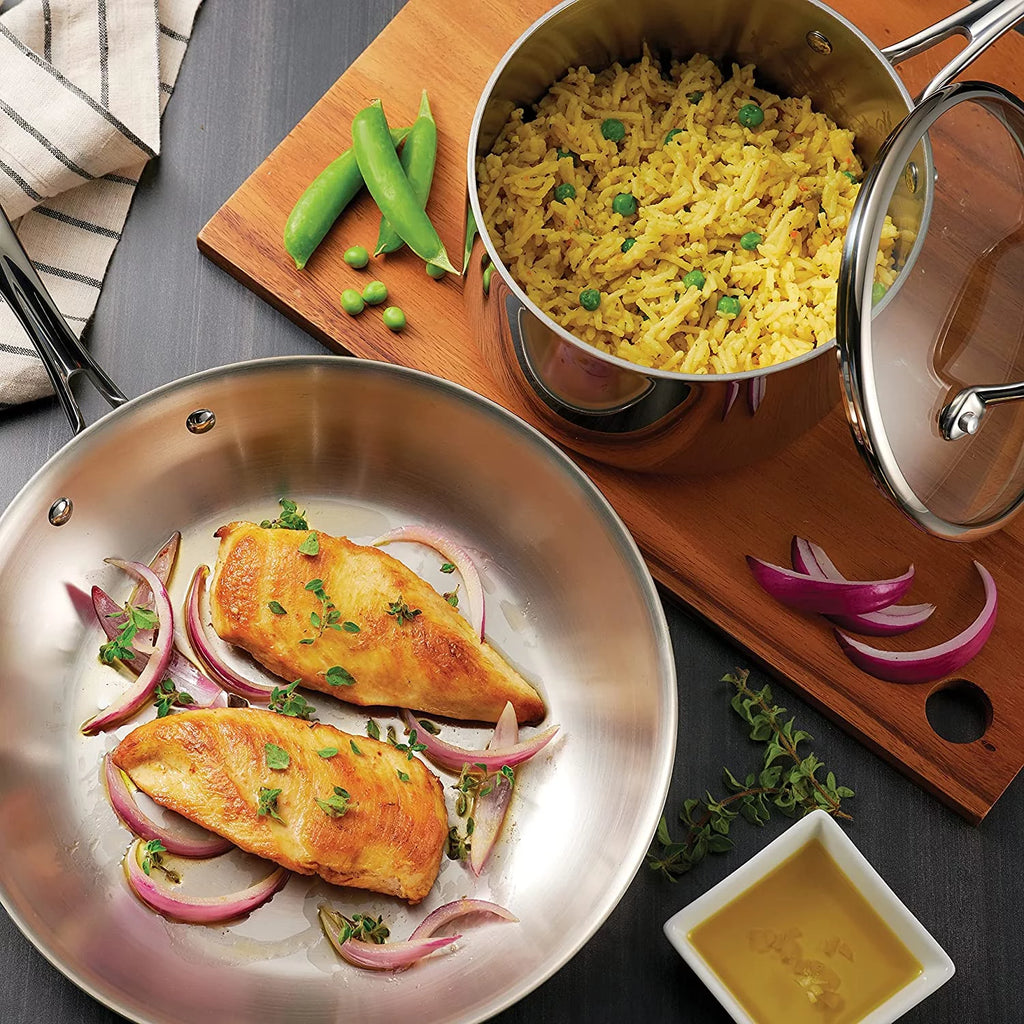 Stainless Steel Tri-Ply Clad 12-Piece Cookware Set X840495