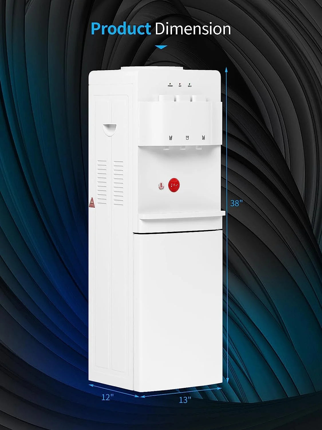 Top Loading Hot & Cold Water Cooler Dispenser White L6005