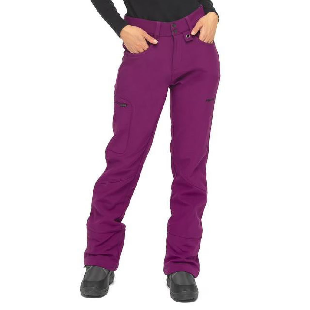 Plum Fleece lined Softshell Ski Snow Pant N4299