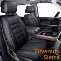 Brown Faux Leather Seat Covers with Center Console Cover V693