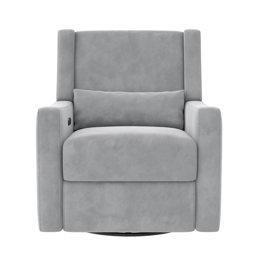 Gray Velvet Swivel Glider Recliner N937