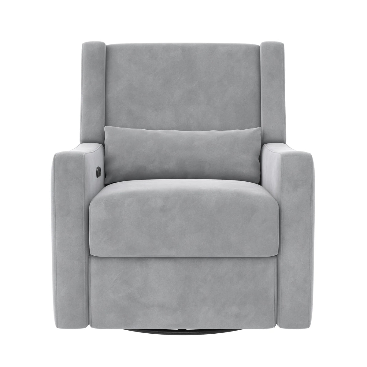 Gray Velvet Swivel Glider Recliner N937