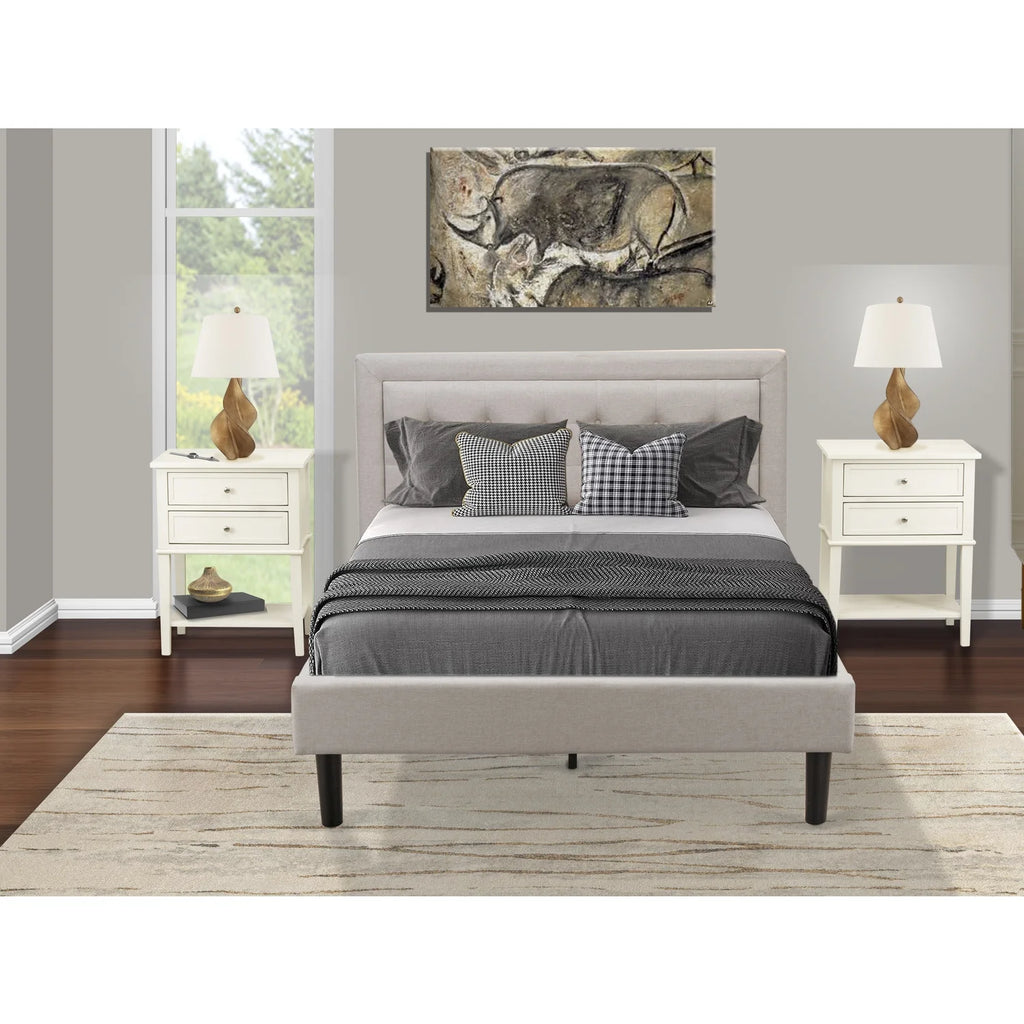 King Size Wooden Bed and 2 Night Stands F803479