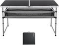 Folding Camping Table with Steel Frame A786876