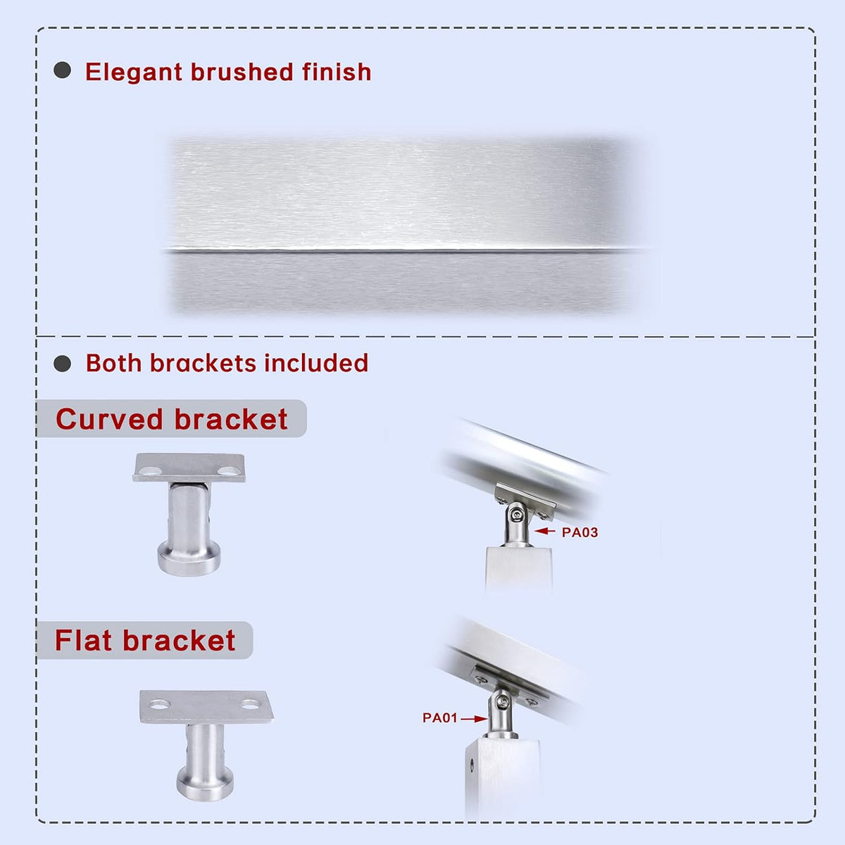 4 Pack Stainless Steel Cable Railing Post U4356