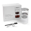 300ml Borosilicate Glass Cold Brew Coffee and Tea Maker with Cleaning Brush and Spoon A446
