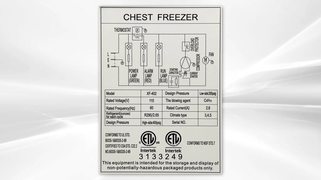 50 inch 13 cu ft Chest Freezer L539