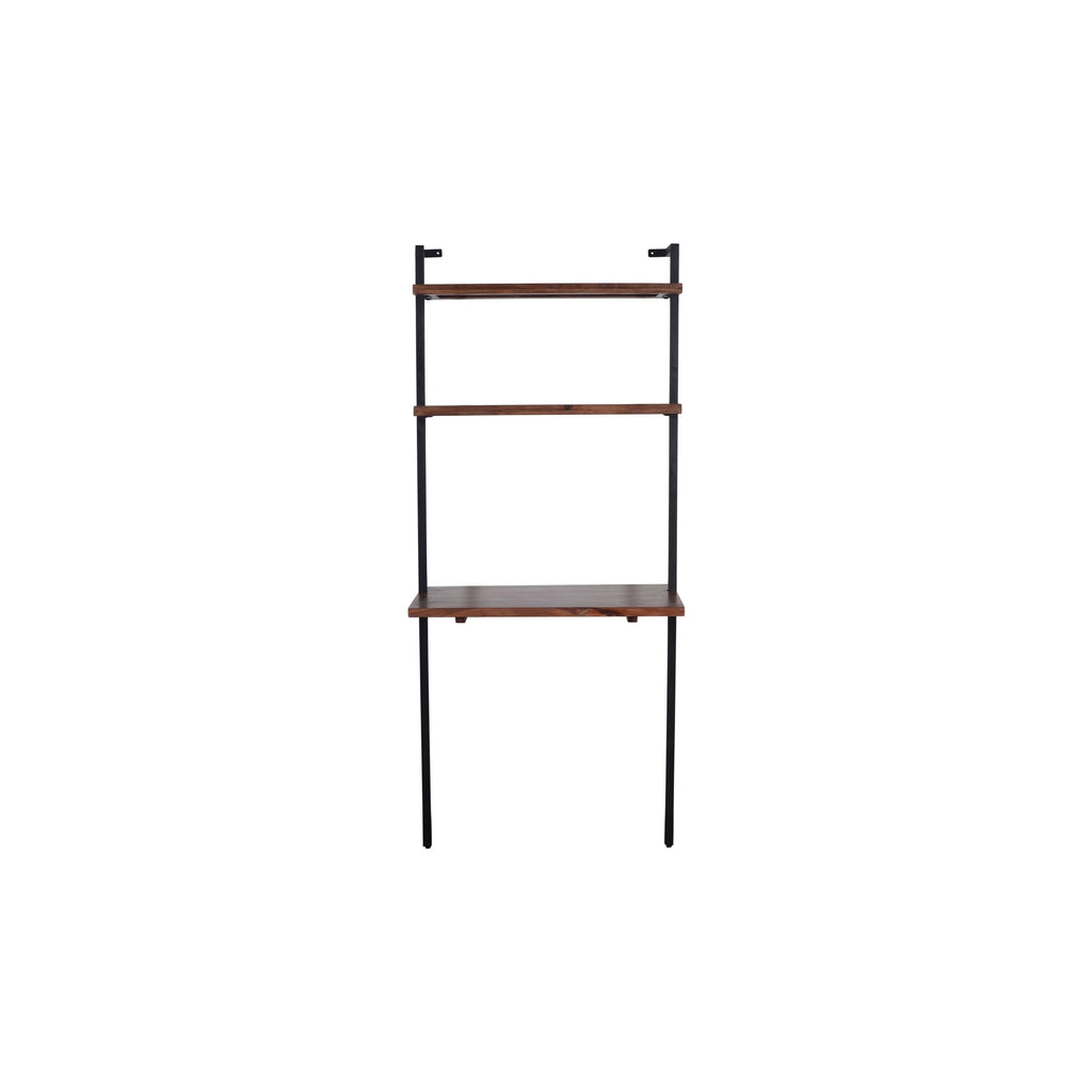 3 Tier Mango Wood Ladder Wall Shelf T7199
