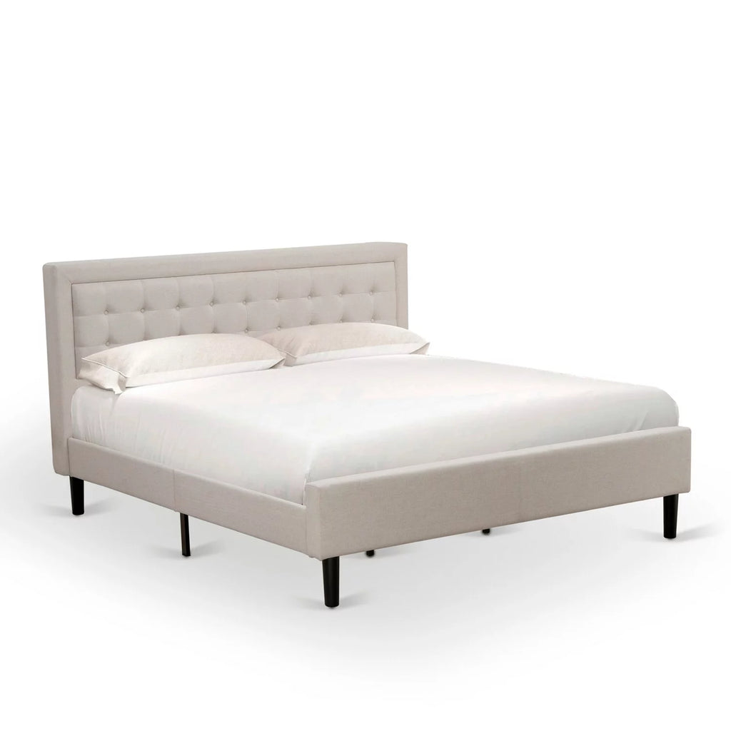 King Size Wooden Bed and 2 Night Stands F803479