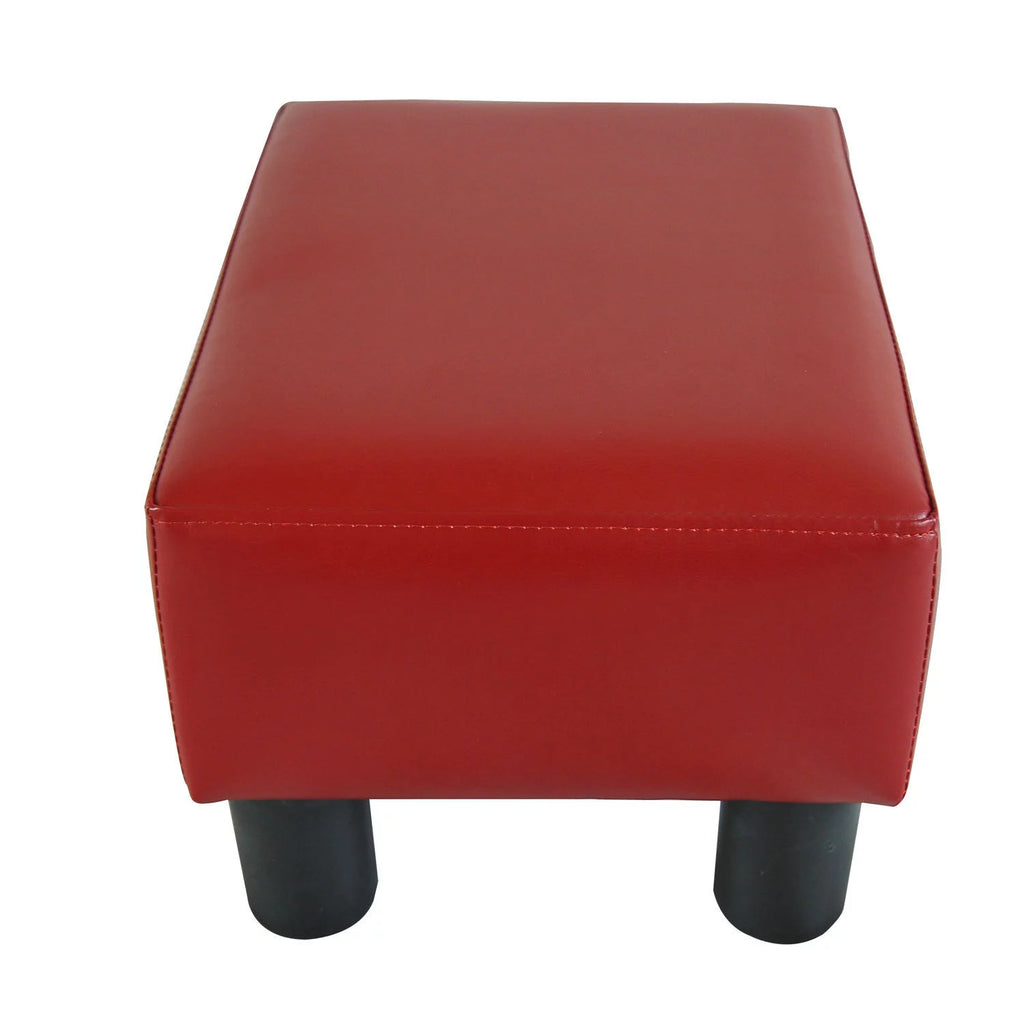 Small Faux Leather Ottoman M30520